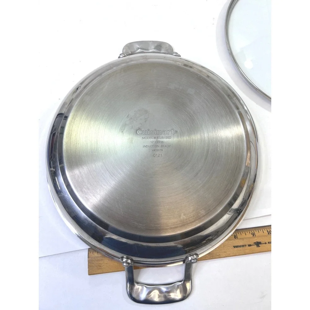 Cuisinart 8325-30D Stainless Steel 12in Everyday Pan with Glass Lid Induction
